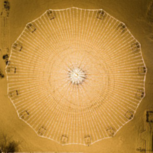 Световой шатер для елки 8 метров "Звездное Небо", 64 луча, Диаметр 20 метров